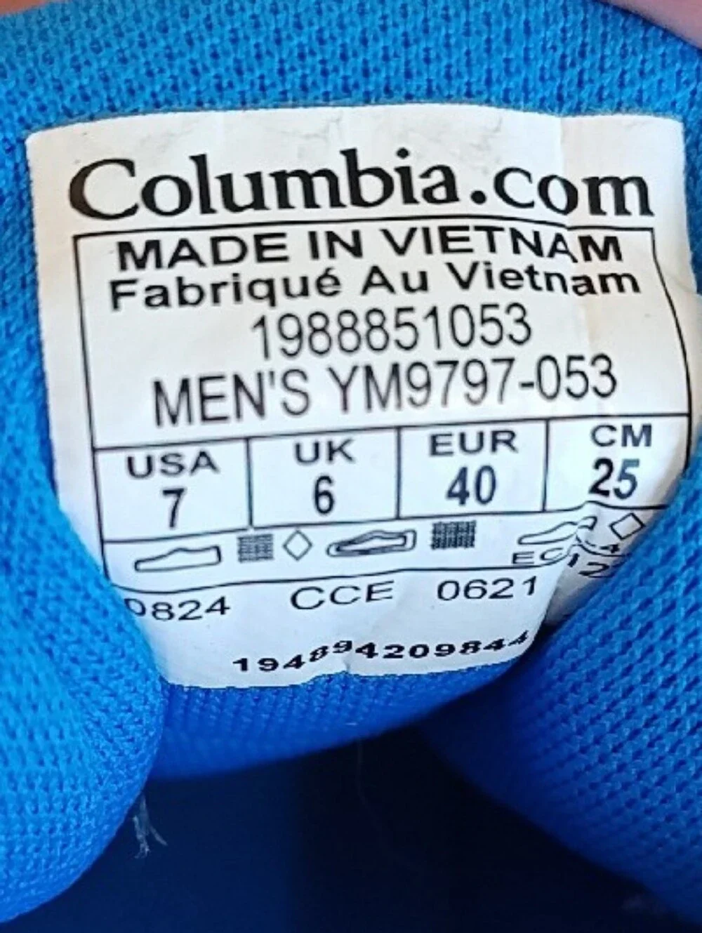 Columbia Men's Vitesse Outdry Hiking Sneaker Size 7